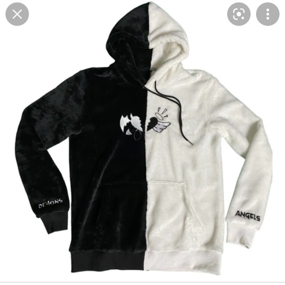 ISO split colour Demons n angels hoodies size Large/XL - Picture 2 of 6